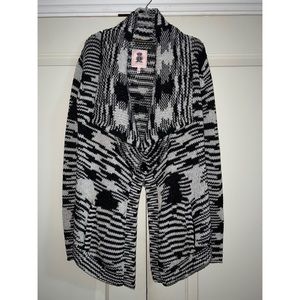 Juicy COUTURE Y2K BLACK & WHITE CARDIGAN - SIZE XS